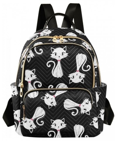 Cute Colorful Cartoon Cat Backpack Purse for Women Lightweight Back Pack Casual Daypack Travel Shoulder Bag Bookbag - S Small...