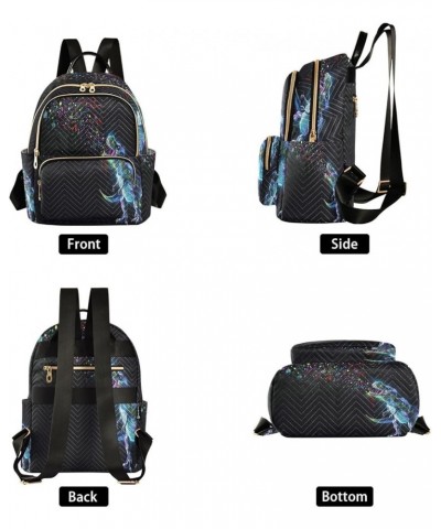 Rainbow Party Sparkles Women Backpack Purse Ladies Fashion Shoulder Bag Daypack Travel Bag 10L Small $20.29 Backpacks