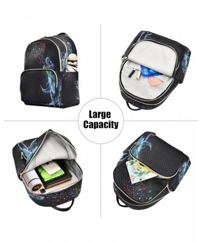 Rainbow Party Sparkles Women Backpack Purse Ladies Fashion Shoulder Bag Daypack Travel Bag 10L Small $20.29 Backpacks