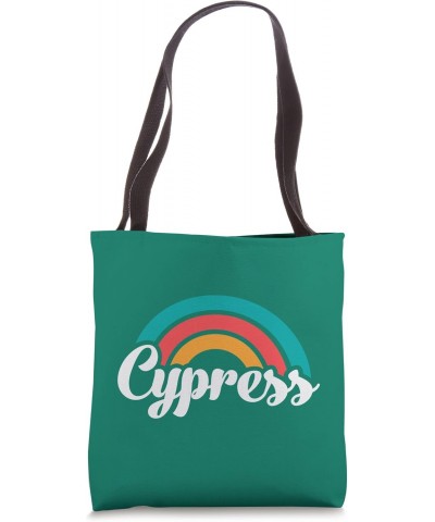 CYPRESS CA Retro Script Design With Rainbow Tote Bag $14.31 Totes