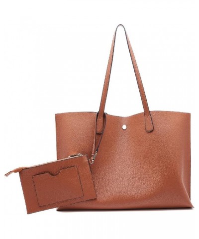 Hobo Handbags for Women Shoulder Bag Ladies Top-Handle Bag 2pcs Purse Set Brown $20.69 Hobo Bags