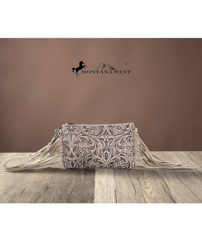 Western Purse for Women Crossbody Bag Wristlet Clutch Purse A1 Khaki $19.68 Crossbody Bags