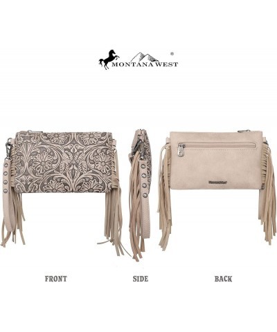 Western Purse for Women Crossbody Bag Wristlet Clutch Purse A1 Khaki $19.68 Crossbody Bags