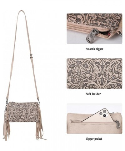 Western Purse for Women Crossbody Bag Wristlet Clutch Purse A1 Khaki $19.68 Crossbody Bags