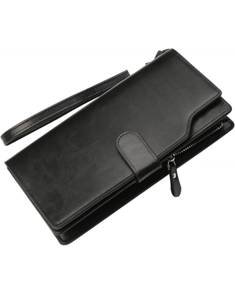 Wallet for Men, Large Capacity Leather Stylish Wallet/Credit Card Holder, Slim Front Pocket Wallet (Color : B) C $31.96 Wallets