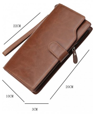 Wallet for Men, Large Capacity Leather Stylish Wallet/Credit Card Holder, Slim Front Pocket Wallet (Color : B) C $31.96 Wallets