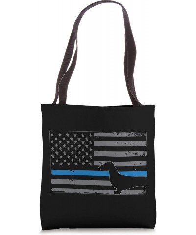 American Flag US Officer USA Wiener Dog Patriotic Pet Lover Tote Bag $12.53 Totes