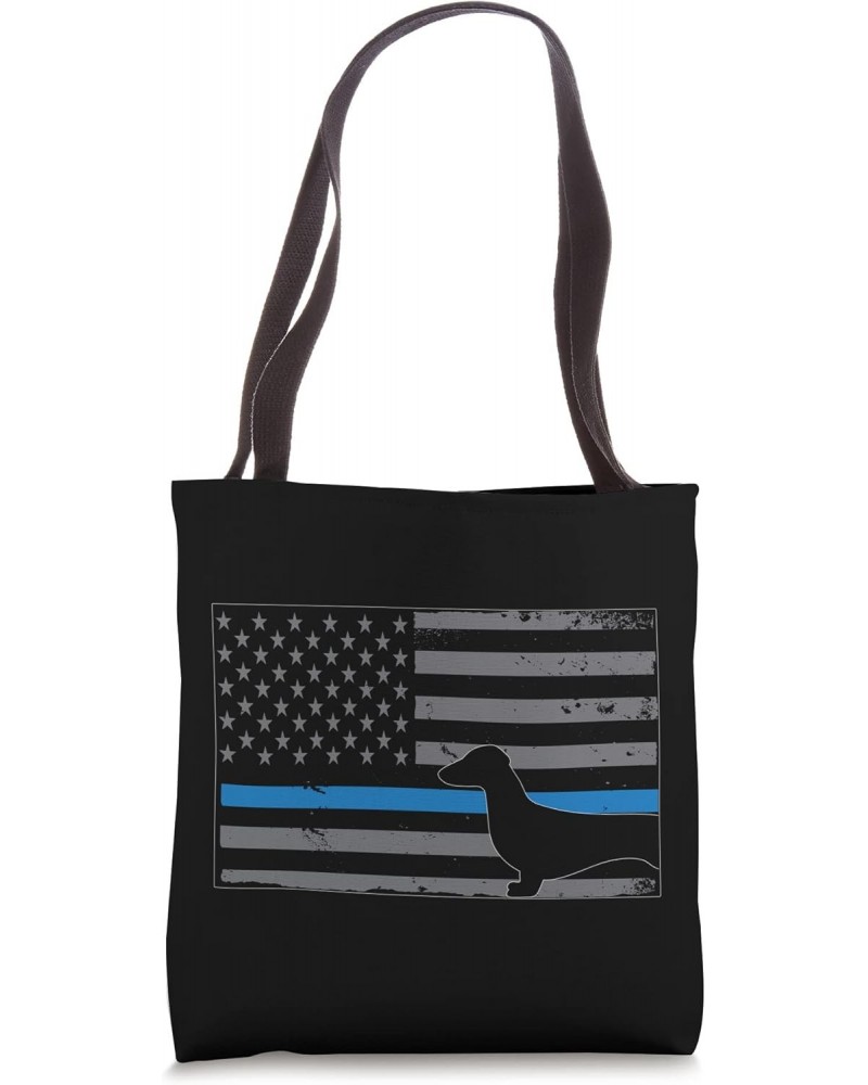 American Flag US Officer USA Wiener Dog Patriotic Pet Lover Tote Bag $12.53 Totes