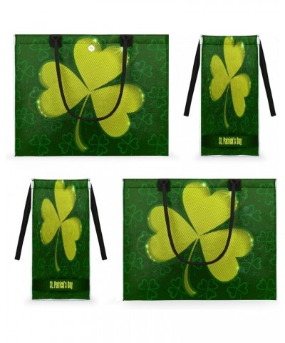 St Patrick's Day Clover Irish Shamrock Gobelin Extra Large Beach Bag Women Handbags Shoulder Bag Tote Bags Casual Shopping Ba...