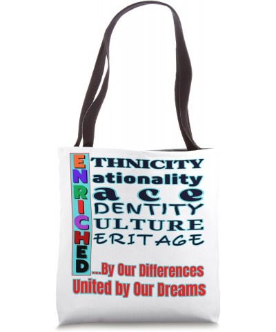 Embrace Diversity Inclusion Anti-Racism Culturally-Conscious Tote Bag $14.78 Totes