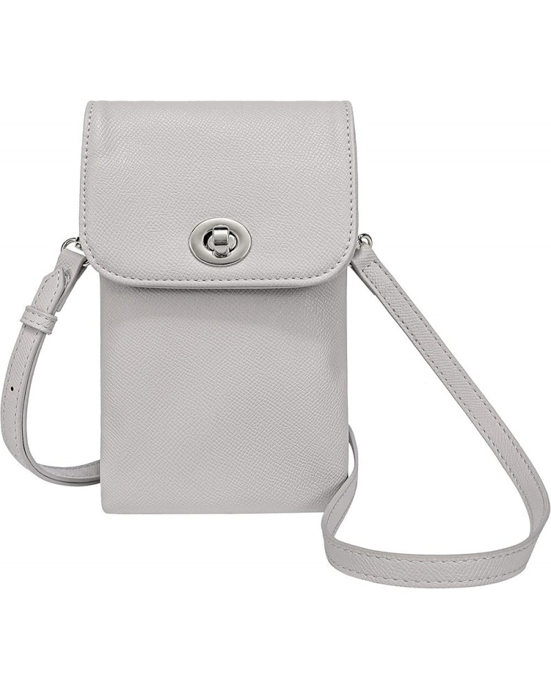 Roomy Pockets Small Crossbody Bags Cell Phone Wallet Purses for Women Ag Light Grey $10.45 Crossbody Bags