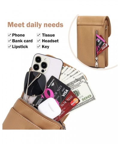 Roomy Pockets Small Crossbody Bags Cell Phone Wallet Purses for Women Ag Light Grey $10.45 Crossbody Bags