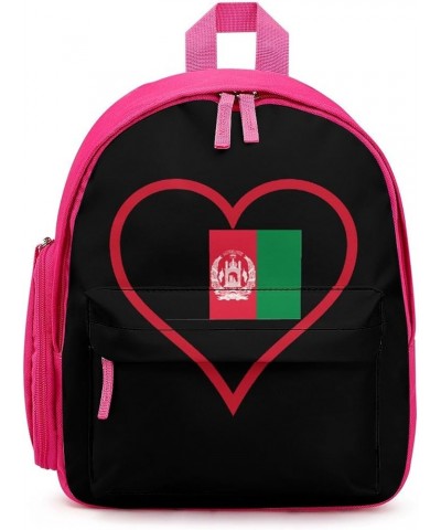 Red Heart I Love Afghan Funny Backpack Small Casual Daypack Purse Travel Bag with Adjustable Strap Cute Print Pink-style $17....