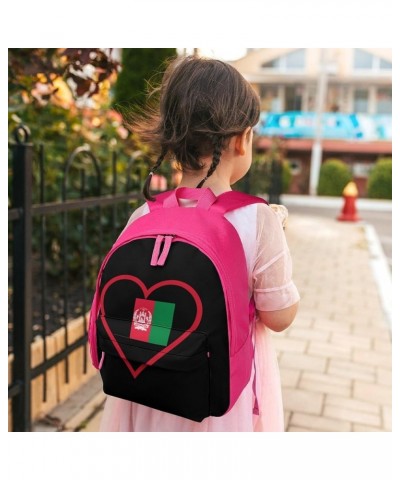 Red Heart I Love Afghan Funny Backpack Small Casual Daypack Purse Travel Bag with Adjustable Strap Cute Print Pink-style $17....