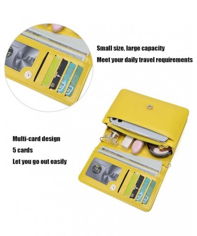 Small Crossbody Cell Phone Bag for Women, Mini Over Shoulder Handbag Purse with Credit Card Slots G-yellow $10.00 Crossbody Bags