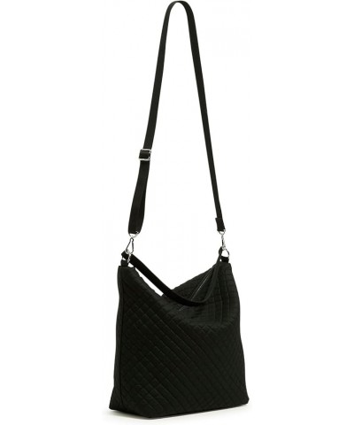 Cotton Oversized Hobo Shoulder Bag Black - Recycled Cotton $36.61 Hobo Bags