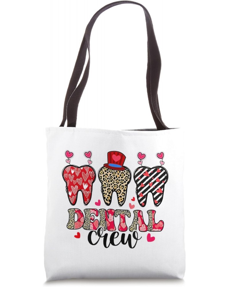 Happy Valentine Day Dental Crew Love Heart Dentistry Dentist Tote Bag $11.54 Totes