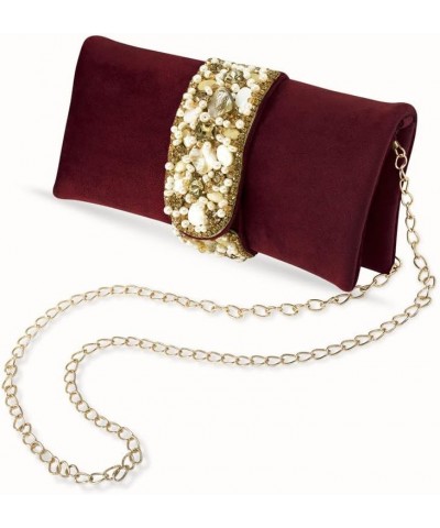 Potli Bag For Women Handmade Evening Wristlet Handbags Stylish Bridal Purse Fashion Maroon 1 $27.26 Evening Bags