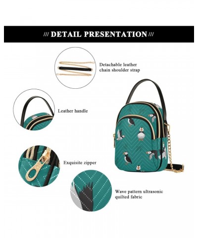 Cell Phone Purse Sea Bird Puffin Cute Crossbody Handbag Durable Shoulder Bag Sturdy Travel Pouch Compact Chic Bag for Women D...