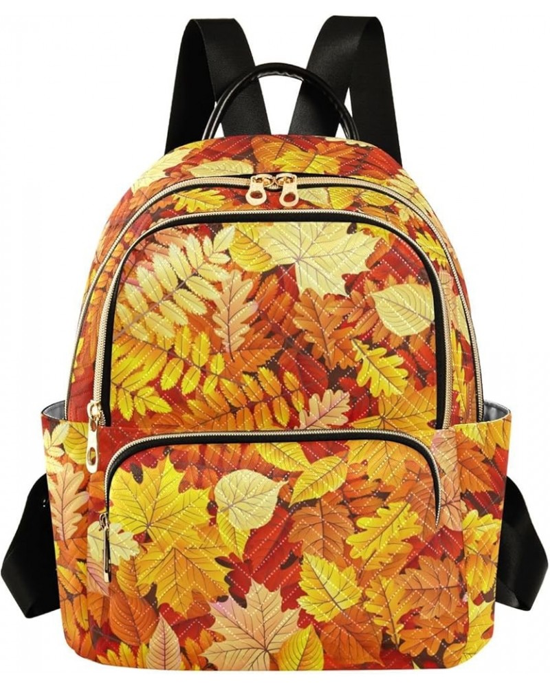 Autumn Leaves Backpack Purse for Women Anti-theft Small Fashion Travel Backpack Hiking Sports Ladies Daypack,M Small $16.80 B...