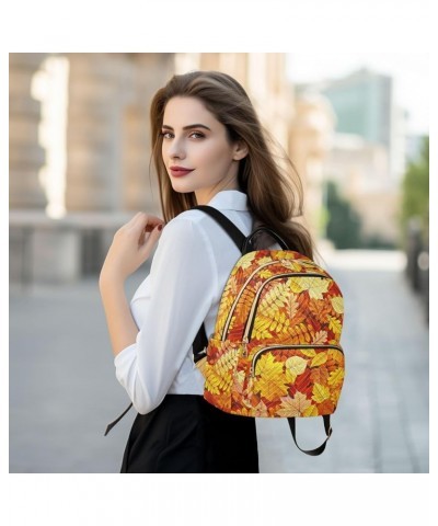 Autumn Leaves Backpack Purse for Women Anti-theft Small Fashion Travel Backpack Hiking Sports Ladies Daypack,M Small $16.80 B...