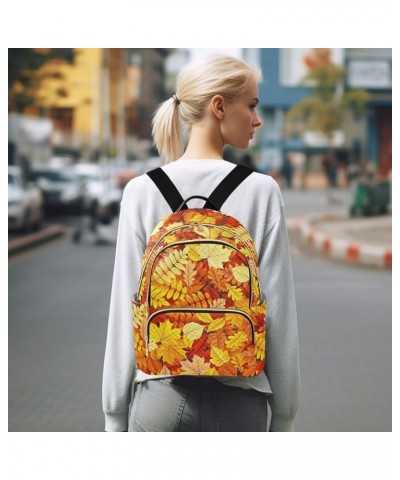 Autumn Leaves Backpack Purse for Women Anti-theft Small Fashion Travel Backpack Hiking Sports Ladies Daypack,M Small $16.80 B...