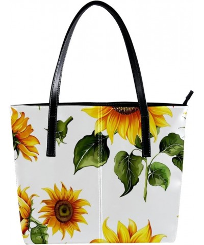 Tote Bags, Large Tote Bag, Women's Tote Handbags, Sunflower Floral Yellow, Tote Bag for Work Design 4452 $23.21 Totes