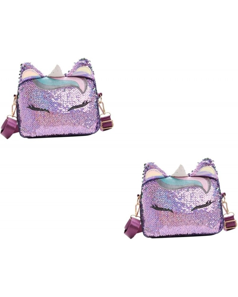 2 Pcs Cute Purse for Toddler Trendy Handbags Sequins Crossbody Bags Carteras Para Mujer De Colgar Hombro As Shownx2pcs $9.92 ...