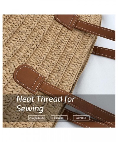 Straw Bags for Women 2023 Summer Beach Woven Tote Bag with Zipper Shoulder Bags (Khaki) Khaki $22.12 Totes