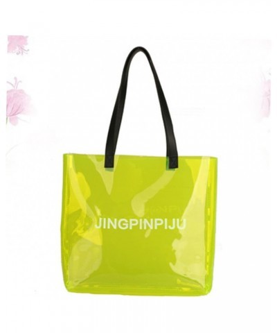 Handbags Purses Clear Tote Waterproof Beach Bag Transparent Handbag Fluorescence $9.99 Shoulder Bags