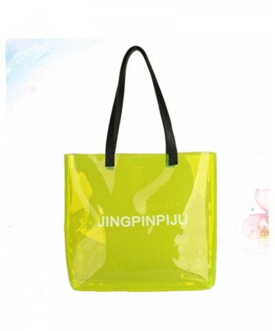 Handbags Purses Clear Tote Waterproof Beach Bag Transparent Handbag Fluorescence $9.99 Shoulder Bags