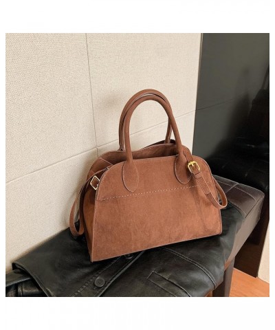 Suede Tote Bag for Women, Fashion Purse Top Handle Crossbody Tote Purse Vintage Hobo Shoulder Bag Brown Small $23.21 Totes