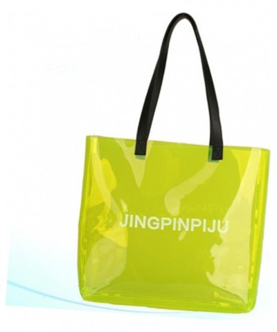 Handbags Purses Clear Tote Waterproof Beach Bag Transparent Handbag Fluorescence $9.99 Shoulder Bags