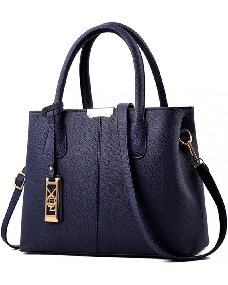 Women Top Handle Satchel Handbag Leather Classic Crossbody Bag Fashion Ladies Elegant Shoulder Bag Tote Purse Blue $19.60 Totes