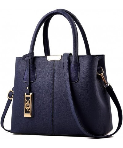 Women Top Handle Satchel Handbag Leather Classic Crossbody Bag Fashion Ladies Elegant Shoulder Bag Tote Purse Blue $19.60 Totes