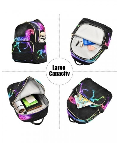 Rainbow Animal Unicorn_163314335 Backpack Purse for Women Travel Handbag Shoulder Bag $19.59 Backpacks