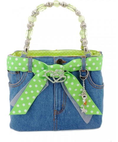 Jean Purse w/Polka Dots Ribbon $35.72 Handbags