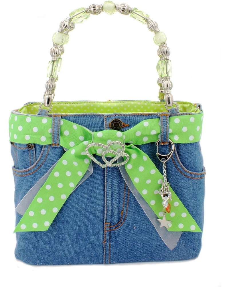 Jean Purse w/Polka Dots Ribbon $35.72 Handbags