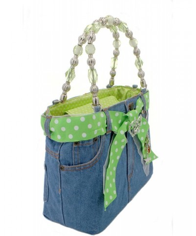 Jean Purse w/Polka Dots Ribbon $35.72 Handbags