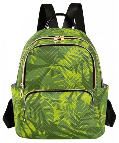 Travel Backpack Purse for Women Fashion Anti-theft Work Casual Green Palm Leaves Daypack Shoulder Bag Medium Size Small $20.3...