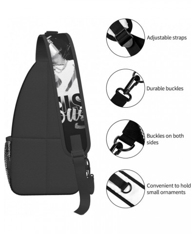 Sling Crossbody Bag Agust Rapper D Adjustable Strap Chest Shoulder Bags For Women Men Travel Backpack $17.35 Crossbody Bags