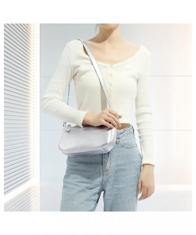 Small Purse for Women, Retro Classic Tote HandBag Shoulder Bags Clutch Purse Silver $12.24 Shoulder Bags