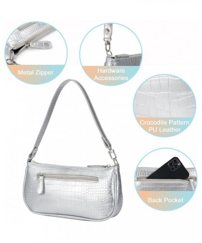 Small Purse for Women, Retro Classic Tote HandBag Shoulder Bags Clutch Purse Silver $12.24 Shoulder Bags