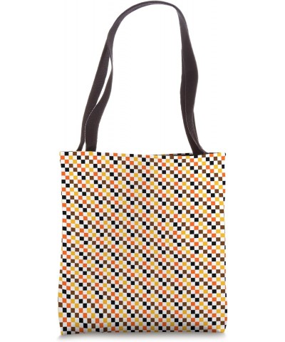 Colorful Pattern: Autumn Shades Squares Graphic Art Design Tote Bag $12.38 Totes