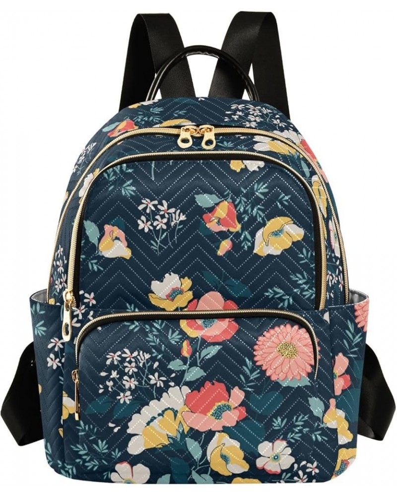 Floral Flowers Backpack Purse for Women Anti-theft Small Fashion Travel Backpack with Double Zipper Weekend Bag,S Small $16.7...