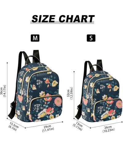 Floral Flowers Backpack Purse for Women Anti-theft Small Fashion Travel Backpack with Double Zipper Weekend Bag,S Small $16.7...