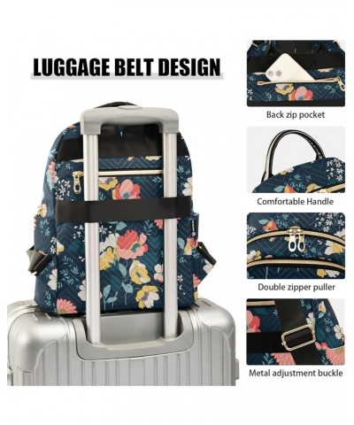 Floral Flowers Backpack Purse for Women Anti-theft Small Fashion Travel Backpack with Double Zipper Weekend Bag,S Small $16.7...