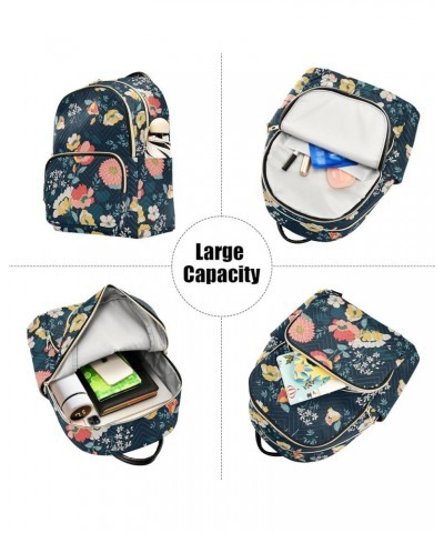 Floral Flowers Backpack Purse for Women Anti-theft Small Fashion Travel Backpack with Double Zipper Weekend Bag,S Small $16.7...