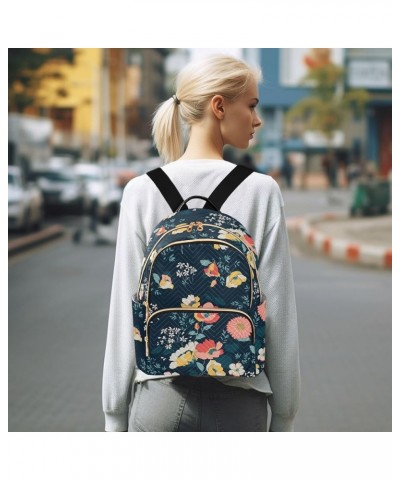 Floral Flowers Backpack Purse for Women Anti-theft Small Fashion Travel Backpack with Double Zipper Weekend Bag,S Small $16.7...