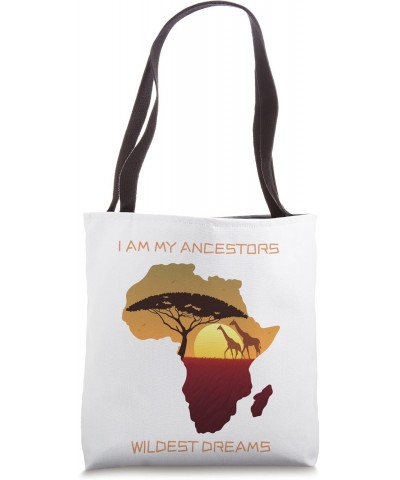 Giraffes and Africa Map Tote Bag $9.43 Totes